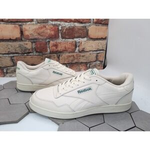 Reebok Court Advance Men's Sz 11.5 Cream Chalk Green Sneaker Off White Club C